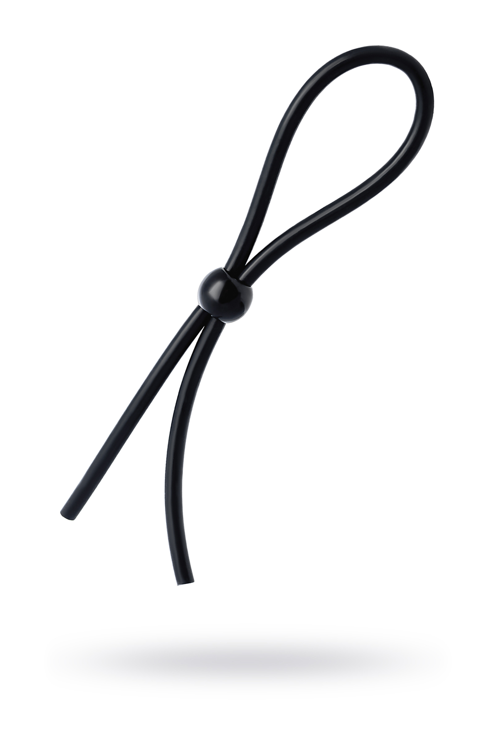 Лассо на пенис A-toys с одной бусиной черное 19,5 см
