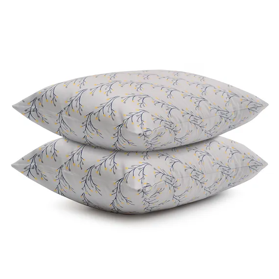 Набор из двух наволочек из сатина с принтом "Соцветие" из коллекции essential, 50х70 см