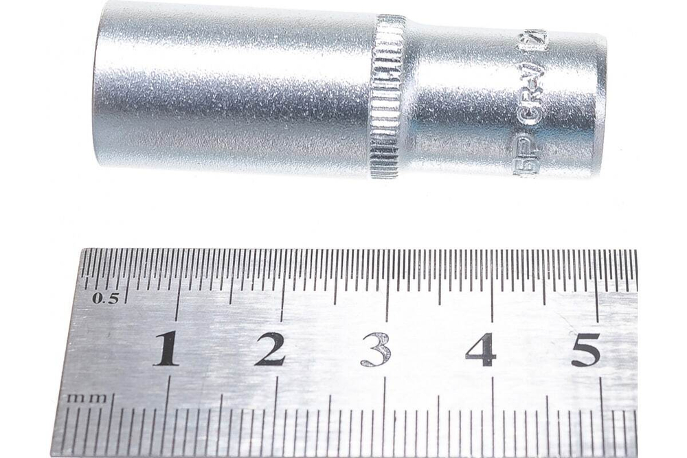 Головка торцовая удлиненная МАСТЕР (12 мм; 1/4"; Cr-V; FLANK) Зубр 27717-12