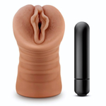 Мастурбатор-вагина цвета карамели Sofia с вибрацией (Цвет: карамель (темно-бежевый))