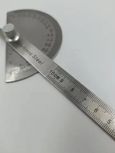 Транспортир с линейкой из нержавеющей стали 180 градусов