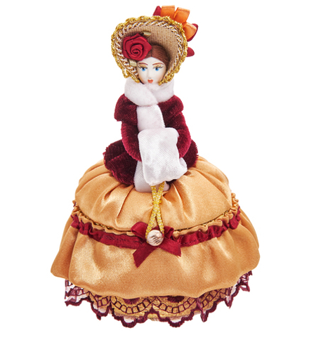 RK-734/ 2 Кукла-шкатулка «Дама с муфтой»