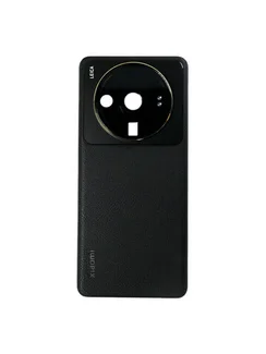 Задняя крышка для Xiaomi 12S Ultra черная (Black) со стеклом камеры