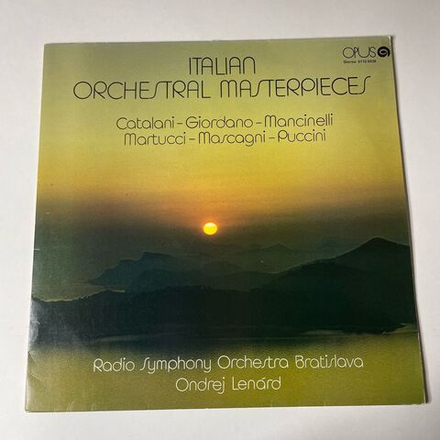 Винтажная виниловая пластинка LP Radio Symphony Orchestra Bratislava, Ondrej Lenard Italian Orchestral Masterpieces (Чехословакия 1980)