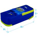 Пенал мягкий 2 отделения 205х80х55 Berlingo Hot rod, с магнитом, ткань