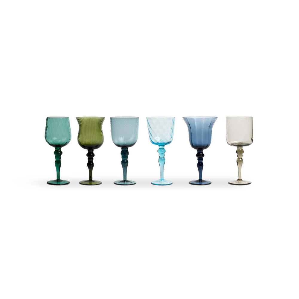Набор бокалов Bitossi Home Texture Blue/Green, 6 шт.