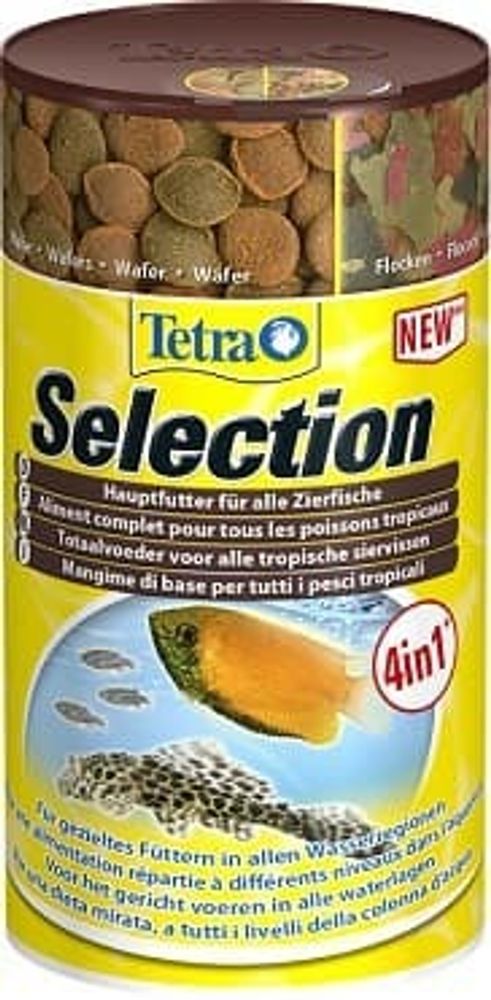 Tetra Selection корм для всех видов рыб &quot;4 вида&quot; хлопья/чипсы/гранулы 100 мл
