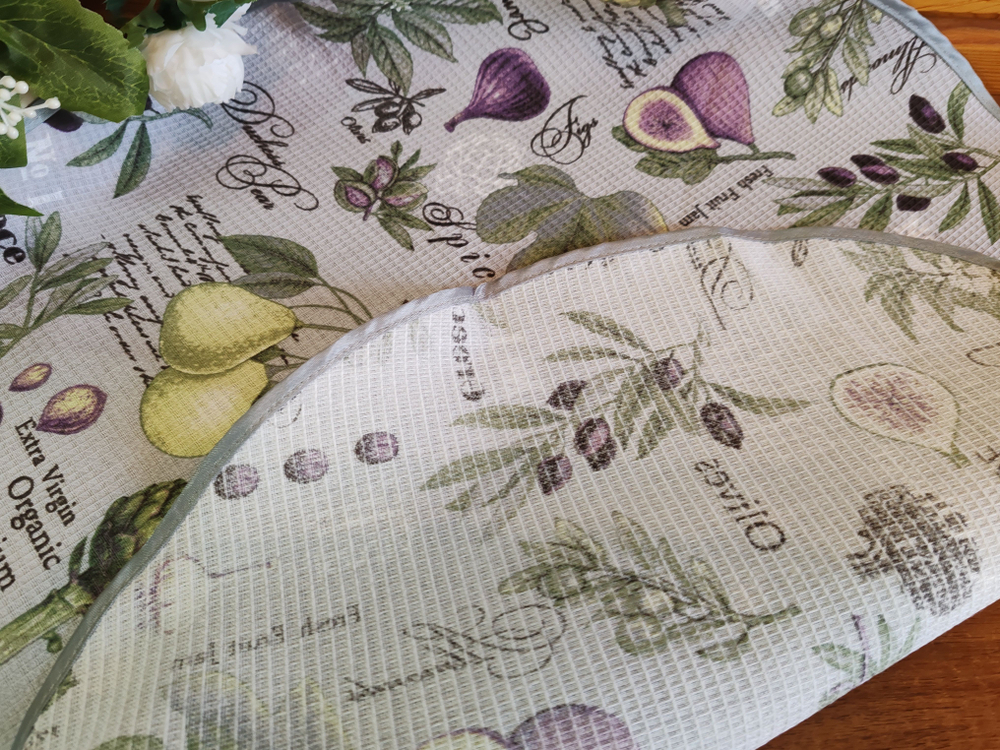 Полотенце кухонное, круглое, 2 шт, вафельное полотно