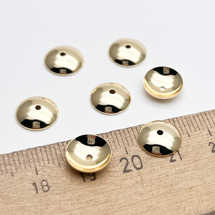 Шапочка, цвет золото, диаметр около 9,8 мм, цена за 10 штук