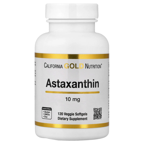 California Gold Nutrition, астаксантин, 10 мг, 120 вегетарианских капсул