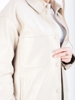 Куртка женская кожаная  оверсайз рубашка