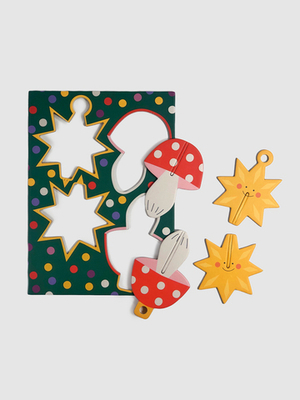 Украшения на ёлку Грибочек и звёздочка