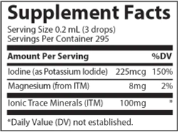 Liquid Ionic Iodine from Potassium Iodide (225 мкг) 59 мл Trace Minerals Research