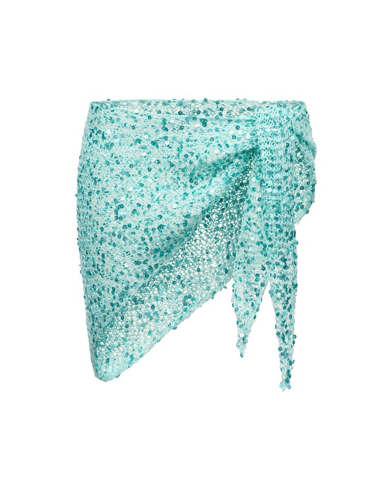 Вязаный платок Tiffany бирюзовый
