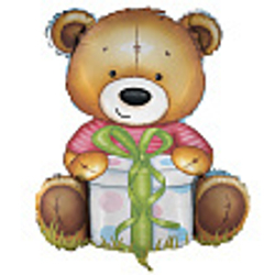 G 33 Фигура Милый мишка / Cute bear / 1 шт /, Фольгированный шар А072