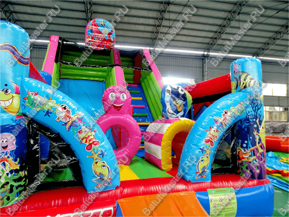 Батут-горка "Приключения рыбки" 7*5*6 м