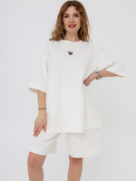 Бермуды трикотажные женские Over, тофу