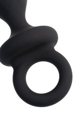 Черная анальная пробка Strob M - 13,5 см. (Цвет: черный)