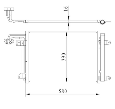 Kular - 16173-KLR - Condenser, air conditioning