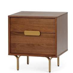 Прикроватная тумба Libi 45х40 см, шпон ореха