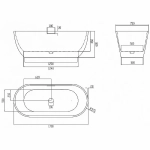 Ванна Abber Frankfurt 170x75 AM9941MP розовая матовая