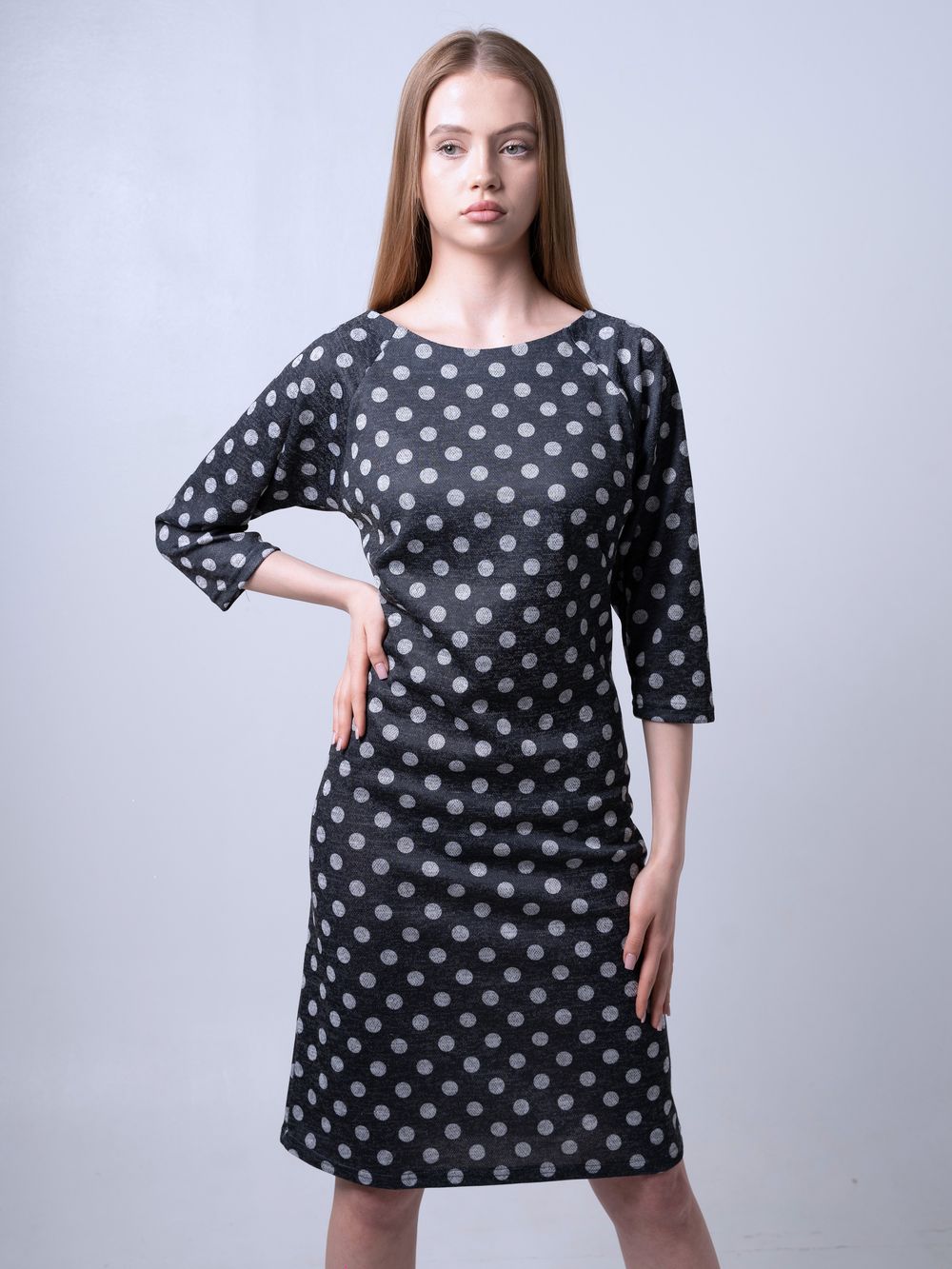 С-323 Платье трикотажное офисное