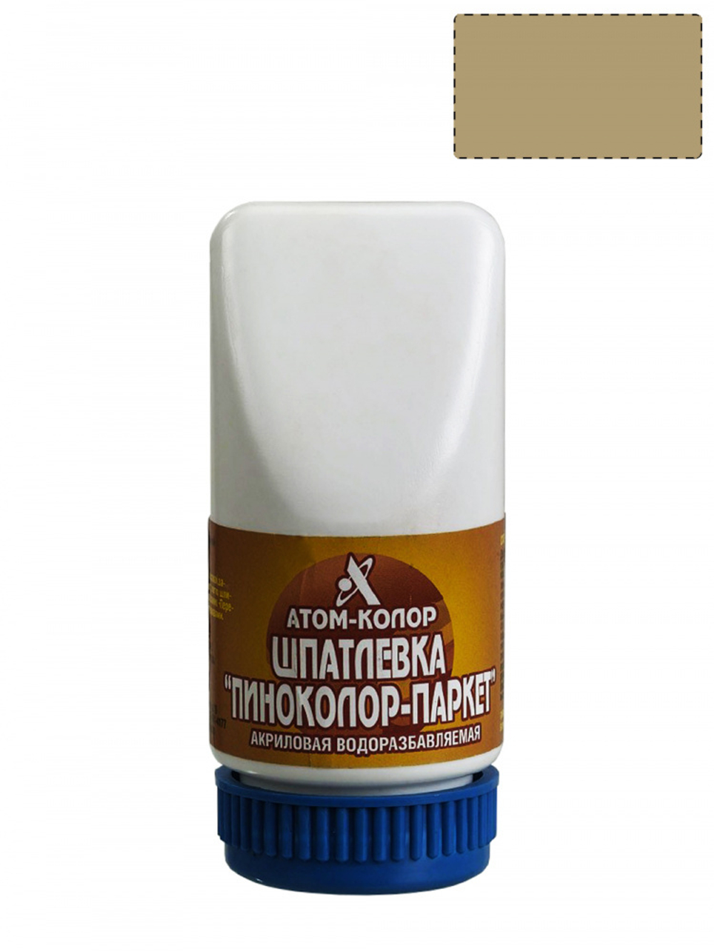 Шпатлевка по дереву акриловая Атом-Колор Пиноколор дуб светлый 0,25 кг