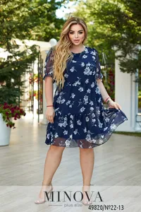 Платье 22-13-синий Minova