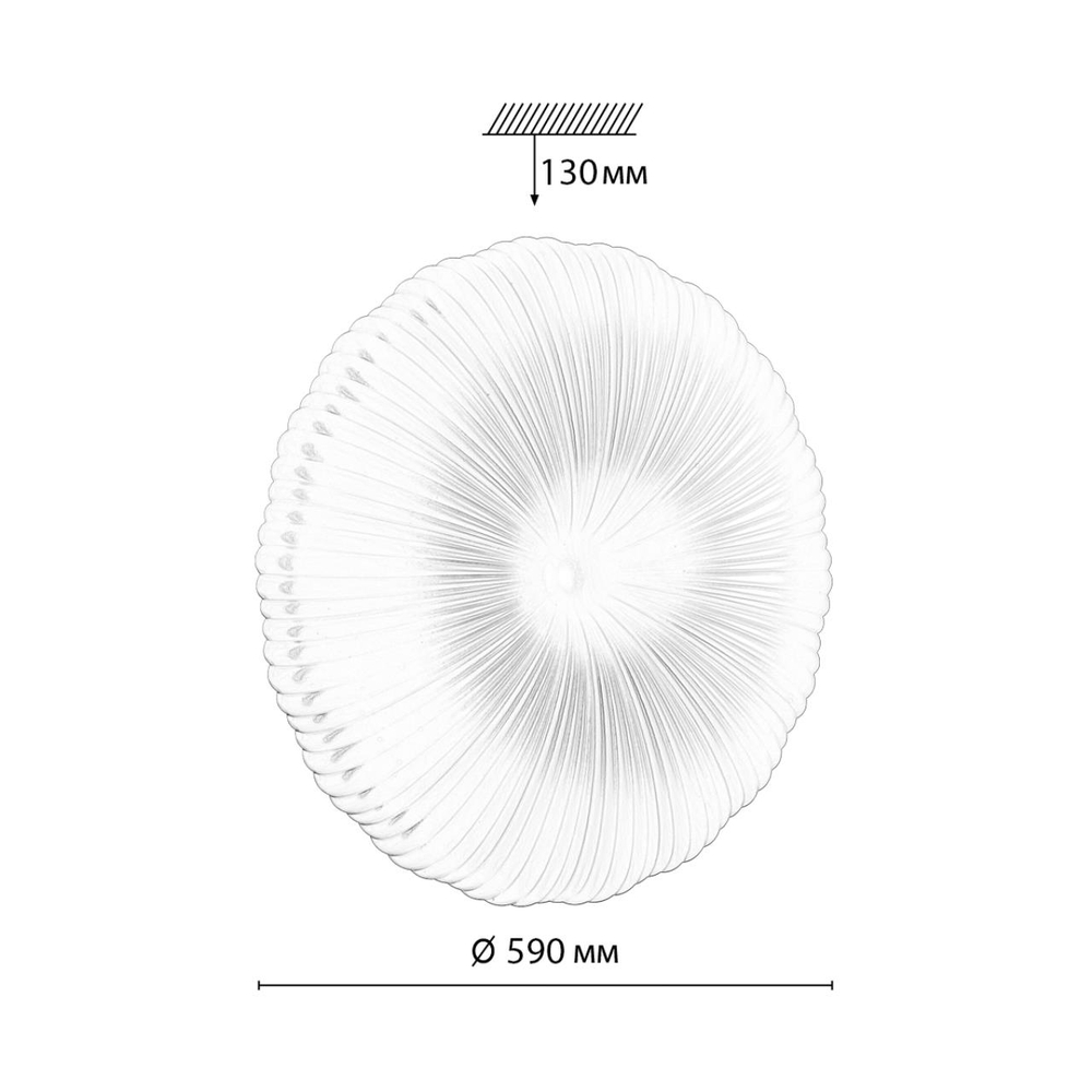 7678/FL PALE SN 000 Светильник пластик/белый LED 90Вт 3000-6000К D590 IP43 пульт ДУ ANIX