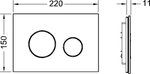 Панель смыва унитаза TECEloop для системы двойного смыва, цвет черный