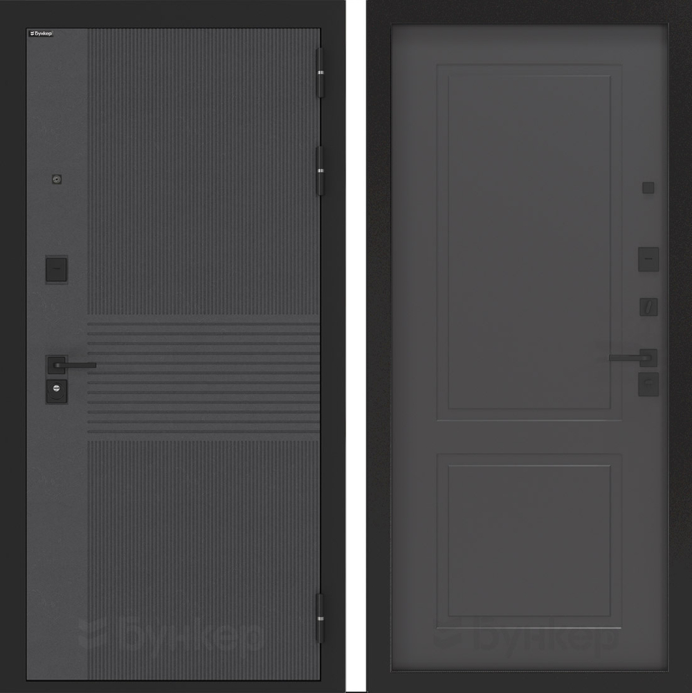 Дверь Входная Бункер BN-05 ФЛ-609 Графит Софт, металлическая
