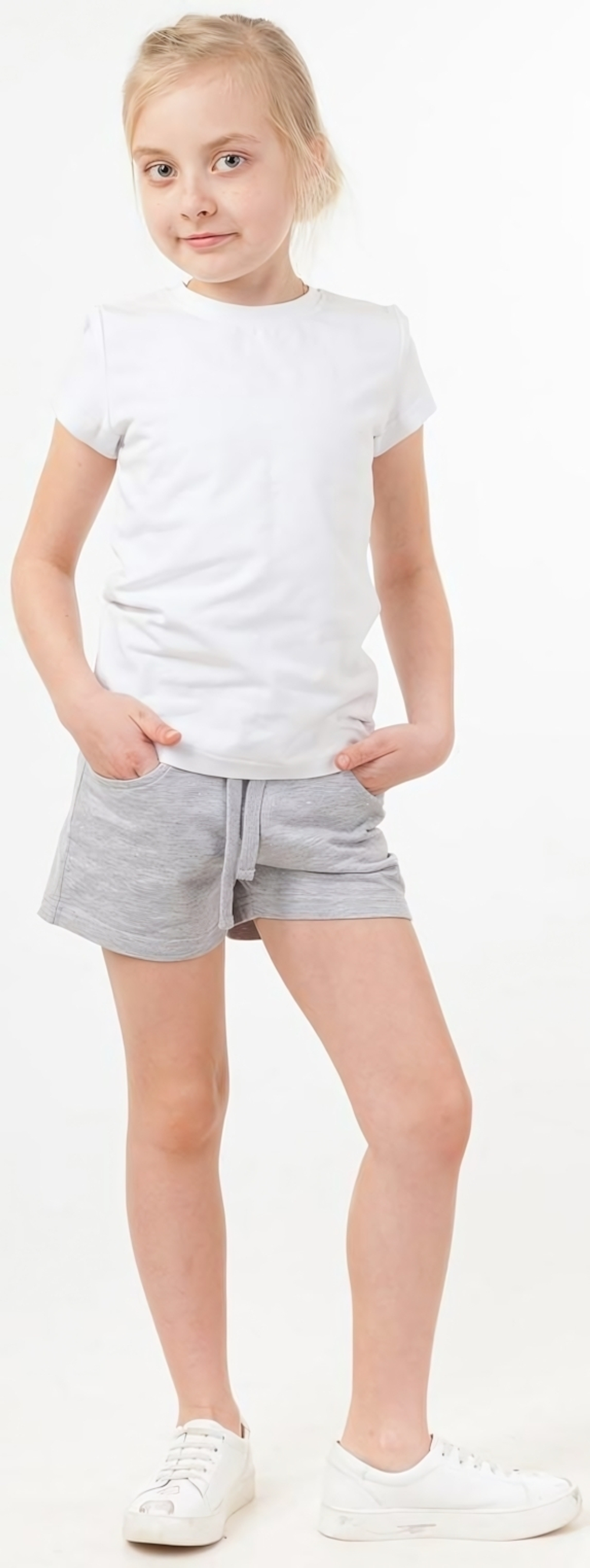 Шорты д/дев супрем р.104 сер (Батик) 00324_BAT