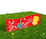 Забор уличный из экопластика Музыкальные инструменты