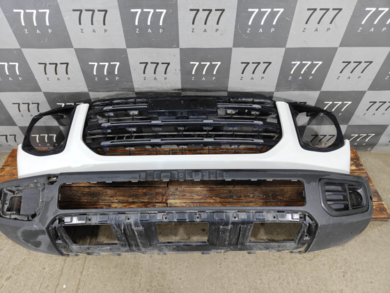 Бампер передний + решетка радиатора + юбка переднего бампера Haval Dargo 22-нв Б/У Оригинал 2803102XKN04A