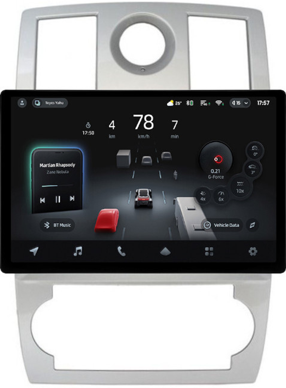 Магнитола для Chrysler 300C 2004-2007 (дорестайл) - Teyes CC4-PRO монитор 13" 2K QLED на Android 13, Snapdragon 778G, 8+128, AI, CarPlay, DSP, 4G SIM-слот