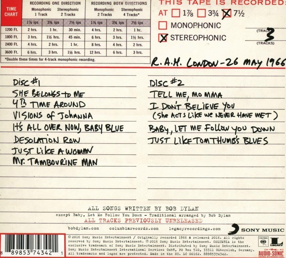 Bob Dylan / The Real Royal Albert Hall 1966 Concert! (2CD)