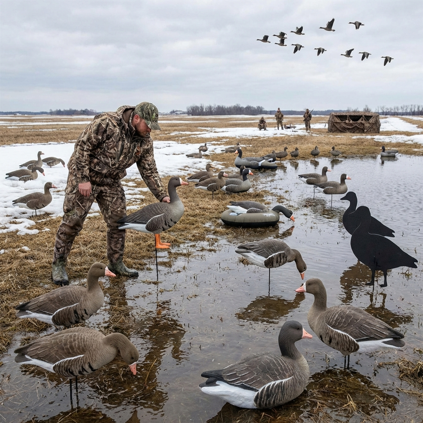 Как выбрать чучела для весенней охоты на гуся: материалы, размеры и расстановка