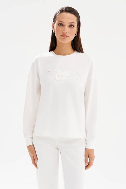 23559 Свитшот женский (молочный)