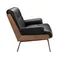 Кресло Angel Cerda 5140 из ореха и черной экокожи