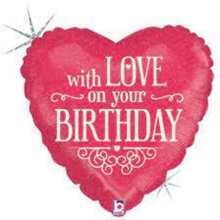 G 18 Сердце С любовью в твой День Рождения / With love on your Birthday / 1 шт / Д34
