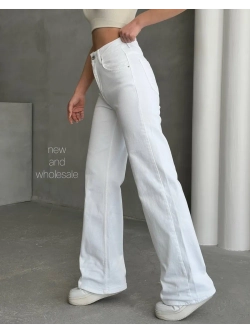 Джинсы широкие летние посадка WIDE LEG (Вайд лег)