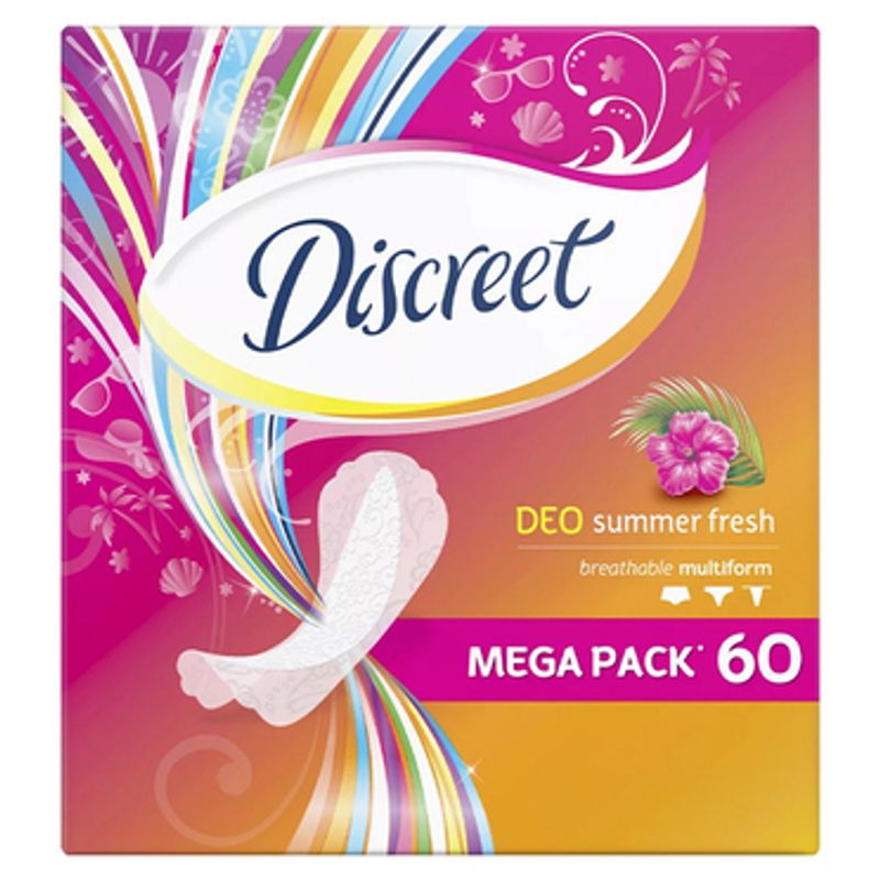 Прокладки ежедневные Discreet DEO summer fresh multiform 60 шт/уп