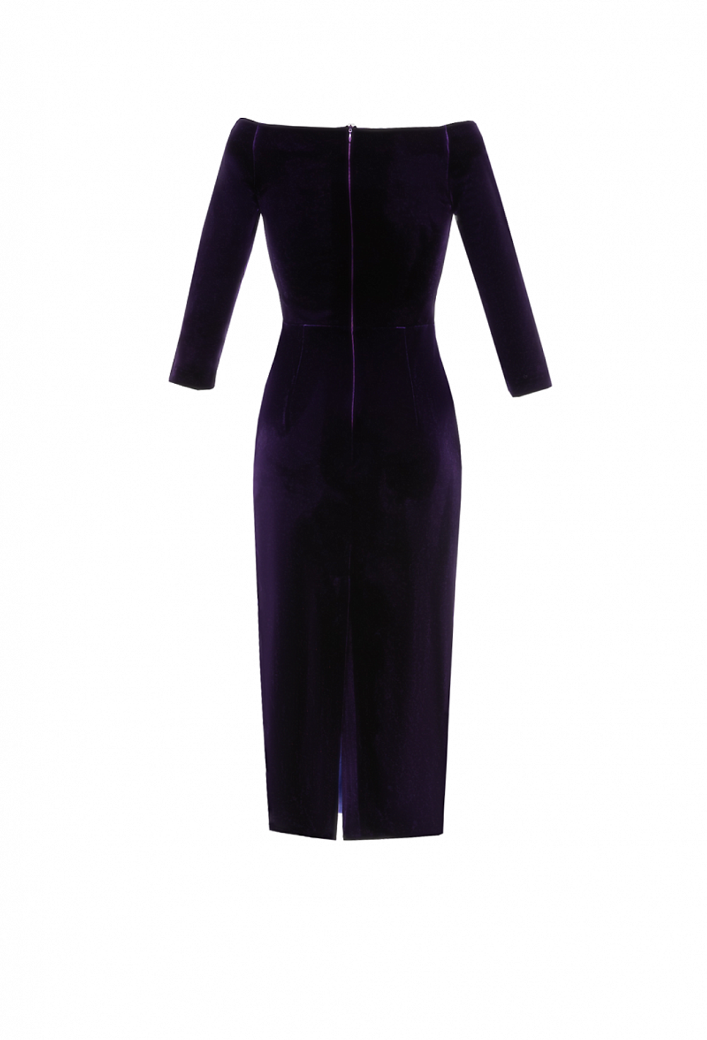 Бархатное платье-футляр с глубоким декольте 09-01-24 FW