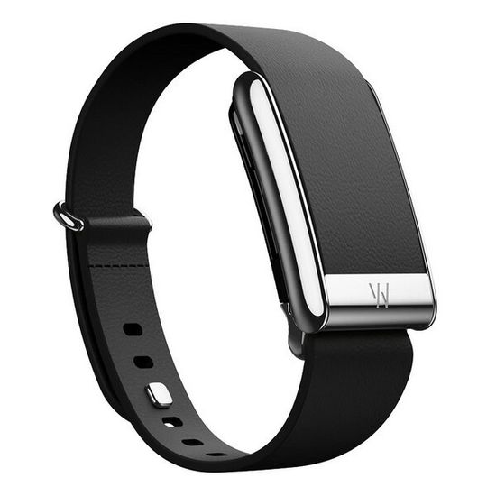 Кожаный люксовый ремешок для Whoop 5.0 LeatherLuxe Tapered Band Black with Titanium