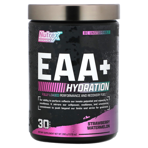 Nutrex Research, EAA+ Hydration, клубника и арбуз, 390 г (13,76 унции)