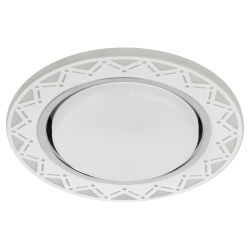 DK LD27 WH/WH Светильник ЭРА декор cо светодиодной подсветкой GX53, белый/белый | Встраиваемые LED светильники