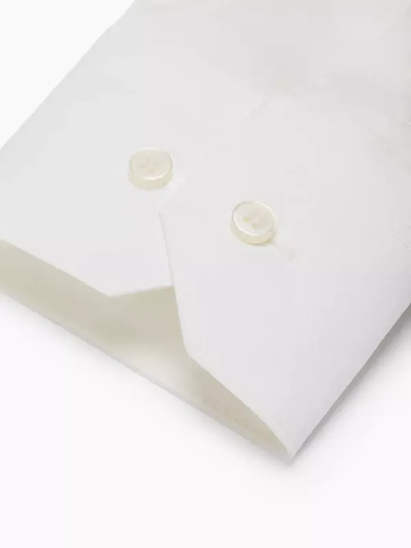 Рубашка на невысокий рост LOW SLIM FIT с длинным рукавом, молочная