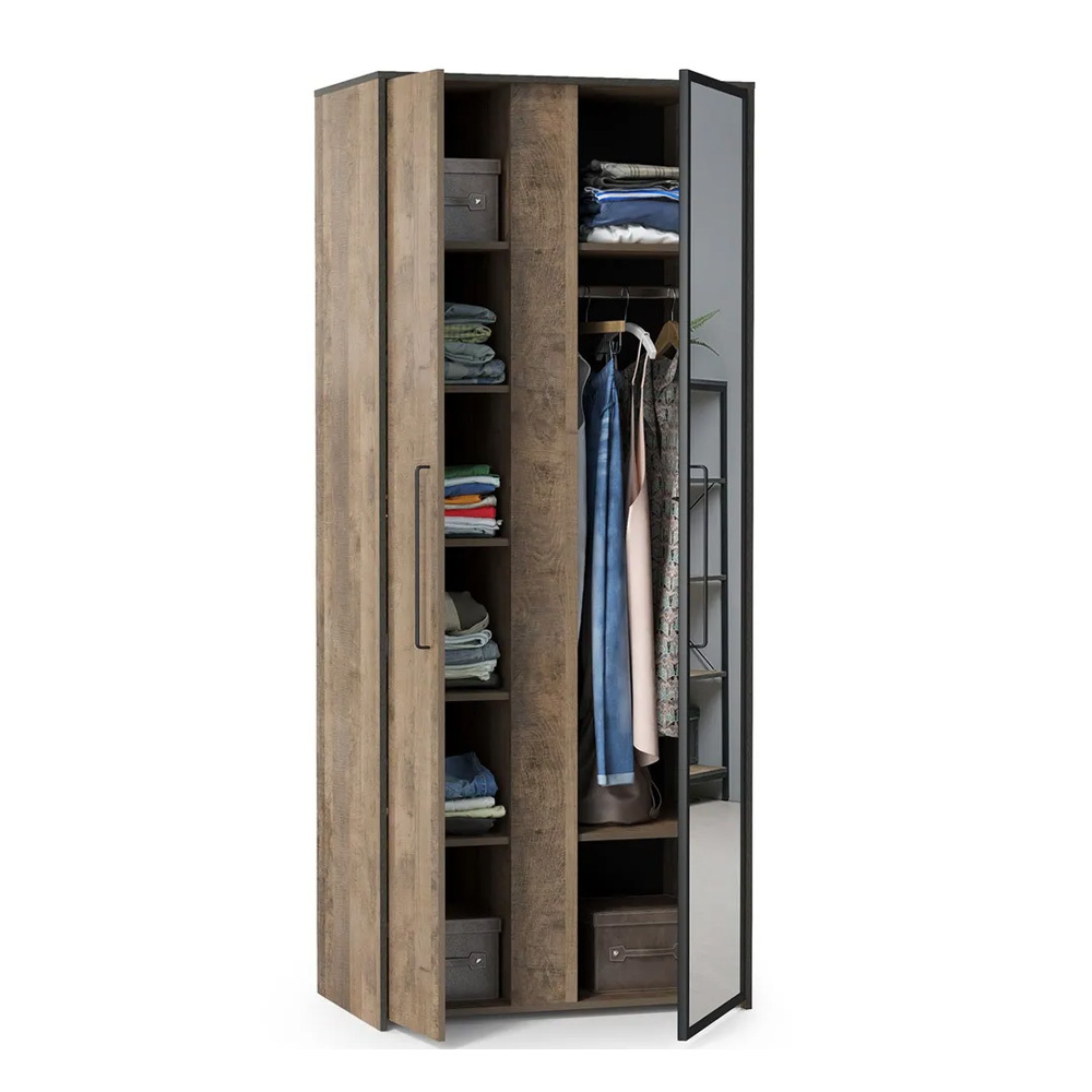 Шкаф с зеркалом Трувор 13.204.01, Дуб Гранж Песочный, Интра