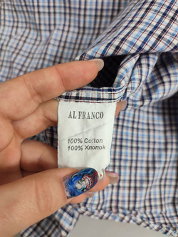 Рубашка Al Franco в клетку 46-48 размер