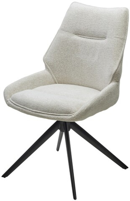 Стул OLAF 360 град. поворот. RAVEN22 Бежево-белый, ткань / Черный, ®DISAUR